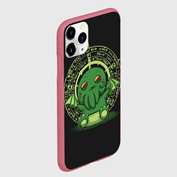 Чехол iPhone 11 Pro матовый Ктулху, цвет: 3D-малиновый — фото 2