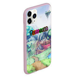 Чехол iPhone 11 Pro матовый TERRARIA, цвет: 3D-розовый — фото 2