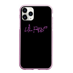 Чехол iPhone 11 Pro матовый LIL PEEP НА СПИНЕ, цвет: 3D-розовый