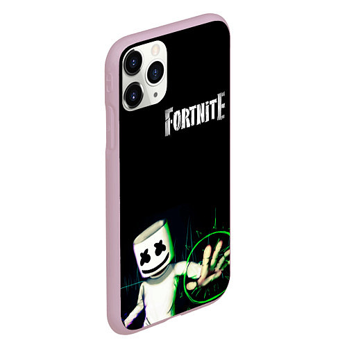 Чехол iPhone 11 Pro матовый Fortnite / 3D-Розовый – фото 2