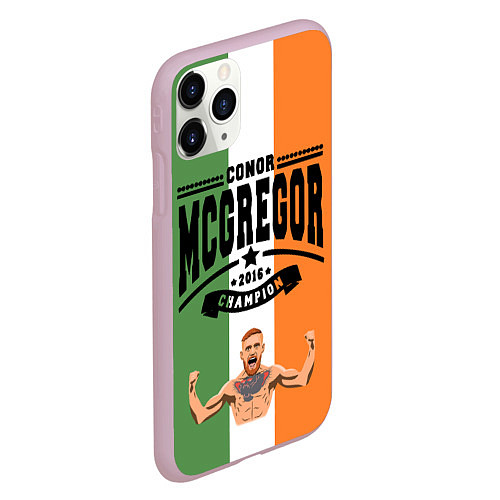 Чехол iPhone 11 Pro матовый Conor McGregor / 3D-Розовый – фото 2