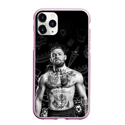 Чехол iPhone 11 Pro матовый CONOR McGREGOR, цвет: 3D-розовый