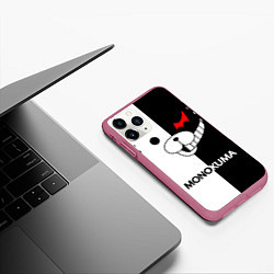 Чехол iPhone 11 Pro матовый MONOKUMA, цвет: 3D-малиновый — фото 2