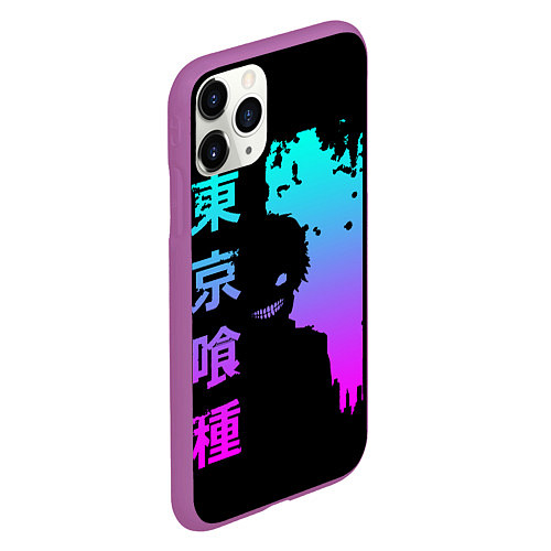 Чехол iPhone 11 Pro матовый Tokyo Ghoul / 3D-Фиолетовый – фото 2