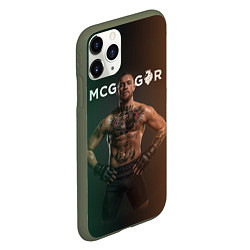 Чехол iPhone 11 Pro матовый Conor McGregor, цвет: 3D-темно-зеленый — фото 2