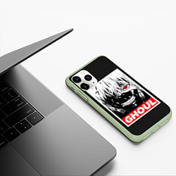 Чехол iPhone 11 Pro матовый Tokyo Ghoul, цвет: 3D-салатовый — фото 2