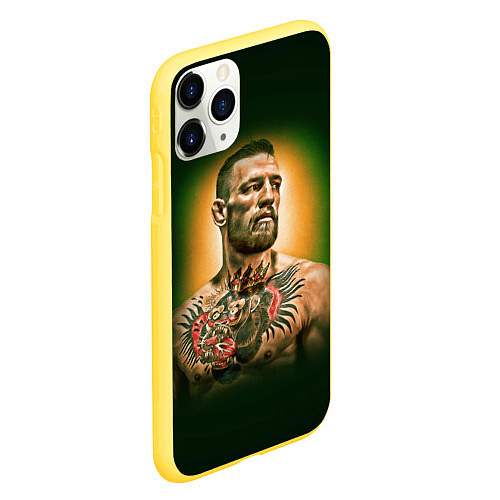 Чехол iPhone 11 Pro матовый Conor McGregor / 3D-Желтый – фото 2