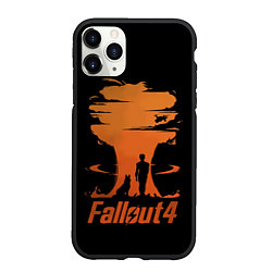 Чехол iPhone 11 Pro матовый Fallout 4, цвет: 3D-черный
