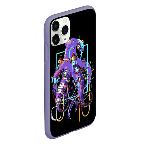 Чехол iPhone 11 Pro матовый Octopus / 3D-Серый – фото 2