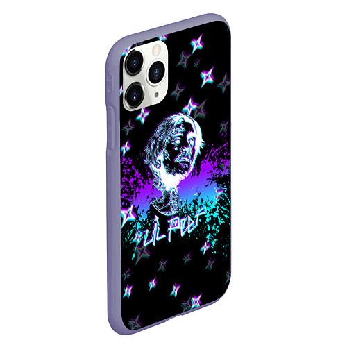 Чехол iPhone 11 Pro матовый LIL PEEP / 3D-Серый – фото 2