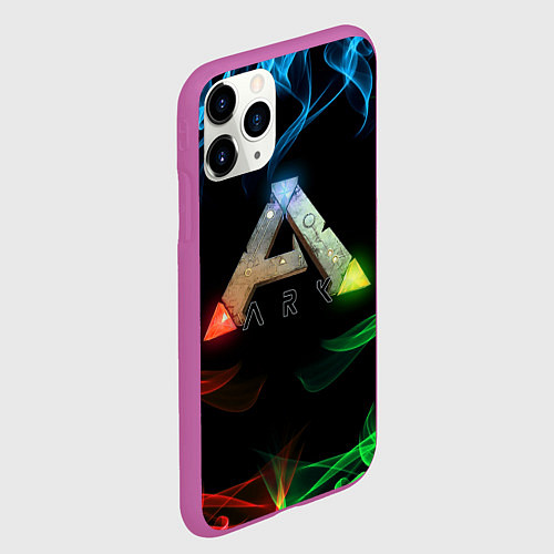 Чехол iPhone 11 Pro матовый Ark Survival Evolved / 3D-Фиолетовый – фото 2