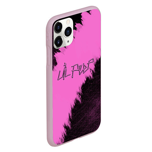Чехол iPhone 11 Pro матовый LIL PEEP / 3D-Розовый – фото 2