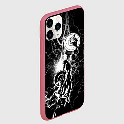 Чехол iPhone 11 Pro матовый Powerlifting, цвет: 3D-малиновый — фото 2
