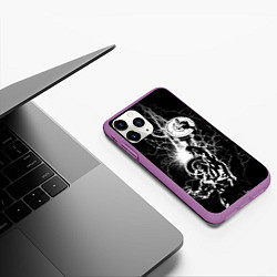Чехол iPhone 11 Pro матовый Powerlifting, цвет: 3D-фиолетовый — фото 2