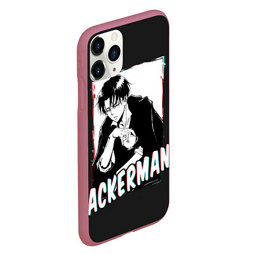 Чехол iPhone 11 Pro матовый Ackerman / 3D-Малиновый – фото 2