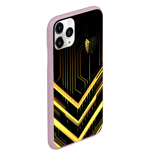 Чехол iPhone 11 Pro матовый Атака Титанов / 3D-Розовый – фото 2