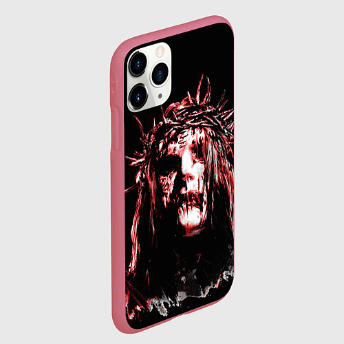 Чехол iPhone 11 Pro матовый Слипнот джои / 3D-Малиновый – фото 2