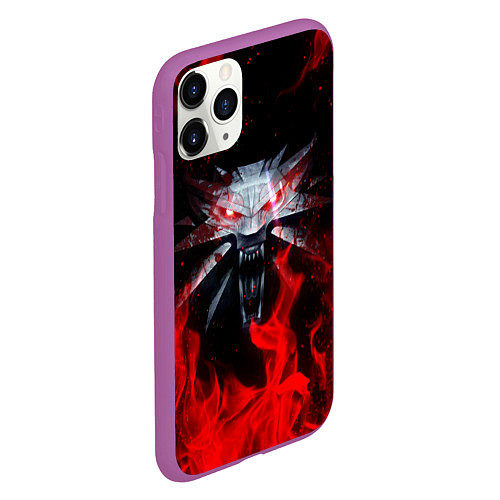 Чехол iPhone 11 Pro матовый ВЕДЬМАК / 3D-Фиолетовый – фото 2