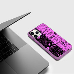 Чехол iPhone 11 Pro матовый LIL PEEP LOGOBOMBING, цвет: 3D-фиолетовый — фото 2