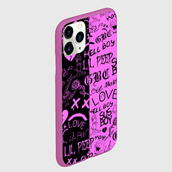 Чехол iPhone 11 Pro матовый LIL PEEP LOGOBOMBING, цвет: 3D-фиолетовый — фото 2