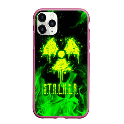 Чехол iPhone 11 Pro матовый STALKER 2, цвет: 3D-малиновый