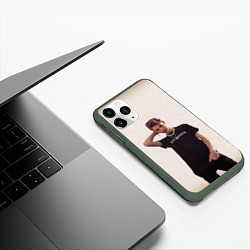 Чехол iPhone 11 Pro матовый ТИКТОКЕР - PAYTON MOORMEIE, цвет: 3D-темно-зеленый — фото 2