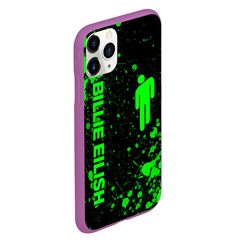 Чехол iPhone 11 Pro матовый BILLIE EILISH / 3D-Фиолетовый – фото 2