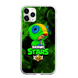 Чехол iPhone 11 Pro матовый BRAWL STARS LEON, цвет: 3D-белый