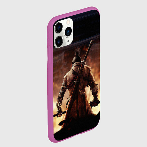 Чехол iPhone 11 Pro матовый Sekiro shadows die twice / 3D-Фиолетовый – фото 2