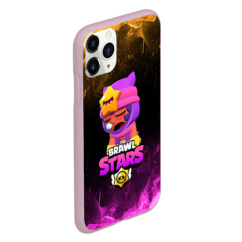 Чехол iPhone 11 Pro матовый Brawl Stars Sandy / 3D-Розовый – фото 2