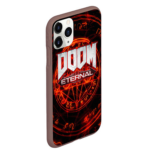 Чехол iPhone 11 Pro матовый DOOM / 3D-Коричневый – фото 2