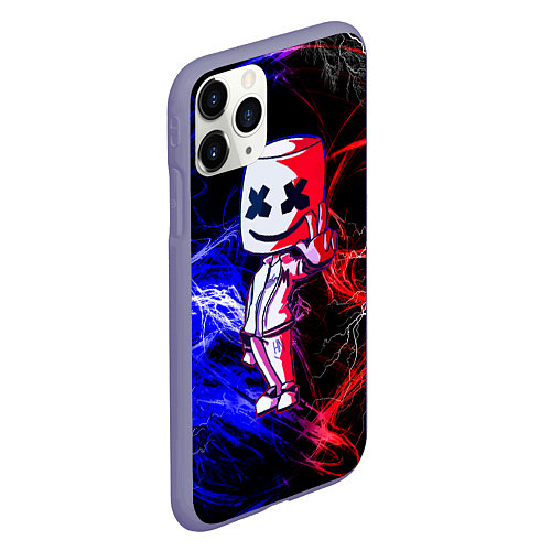 Чехол iPhone 11 Pro матовый FORTNITE MARSHMELLO / 3D-Серый – фото 2