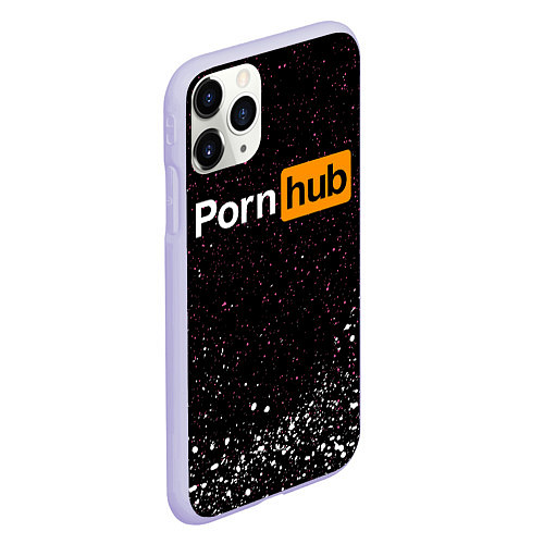 Чехол iPhone 11 Pro матовый PornHub / 3D-Светло-сиреневый – фото 2