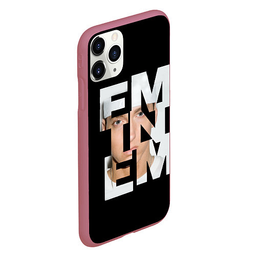 Чехол iPhone 11 Pro матовый Eminem / 3D-Малиновый – фото 2