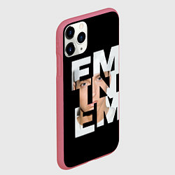 Чехол iPhone 11 Pro матовый Eminem, цвет: 3D-малиновый — фото 2