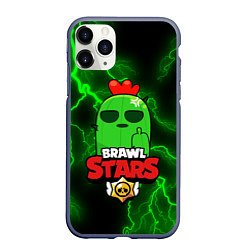 Чехол iPhone 11 Pro матовый Brawl Stars, цвет: 3D-серый