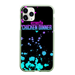 Чехол iPhone 11 Pro матовый Chicken Dinner, цвет: 3D-салатовый