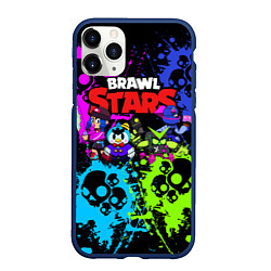 Чехол iPhone 11 Pro матовый BRAWL STARS, цвет: 3D-тёмно-синий