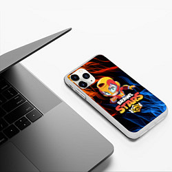 Чехол iPhone 11 Pro матовый BRAWL STARS MAX, цвет: 3D-белый — фото 2