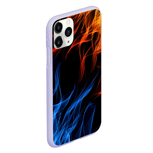 Чехол iPhone 11 Pro матовый БИТВА ОГНЕЙ / 3D-Светло-сиреневый – фото 2