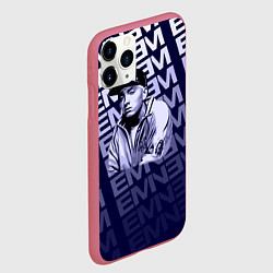 Чехол iPhone 11 Pro матовый Eminem, цвет: 3D-малиновый — фото 2