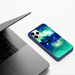Чехол iPhone 11 Pro матовый Звездный дирижабль, цвет: 3D-тёмно-синий — фото 2