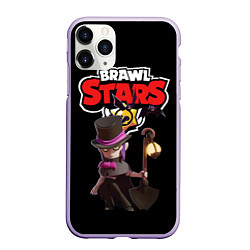 Чехол iPhone 11 Pro матовый Мортис Brawl Stars, цвет: 3D-светло-сиреневый