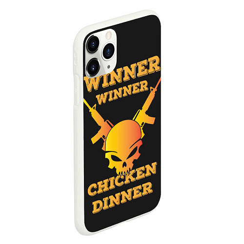 Чехол iPhone 11 Pro матовый Winner Chicken Dinner / 3D-Белый – фото 2