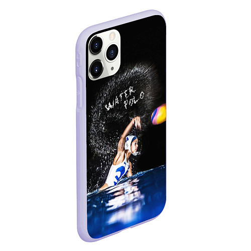 Чехол iPhone 11 Pro матовый Water polo / 3D-Светло-сиреневый – фото 2