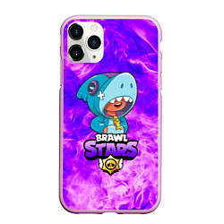 Чехол iPhone 11 Pro матовый BRAWL STARS LEON SHARK