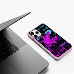 Чехол iPhone 11 Pro матовый LIL PEEP, цвет: 3D-розовый — фото 2