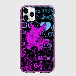 Чехол iPhone 11 Pro матовый LIL PEEP, цвет: 3D-фиолетовый