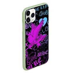 Чехол iPhone 11 Pro матовый LIL PEEP, цвет: 3D-салатовый — фото 2