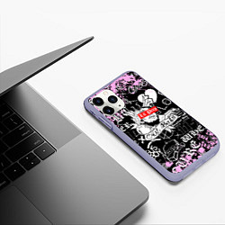 Чехол iPhone 11 Pro матовый LIL PEEP, цвет: 3D-светло-сиреневый — фото 2